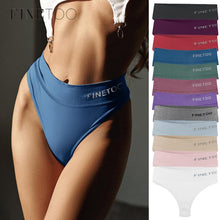 Load image into Gallery viewer, High Waist Seamless Thongs Women Soft T-back Panties M-2XL G-string Underwear Ladies Letter Bikini Underpants Female Lingerie