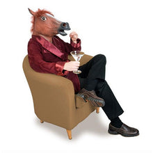Load image into Gallery viewer, Realistic Horse Head Masks Full Head Fur Mane Latex Creepy Animal Mask For Halloween Party Costume