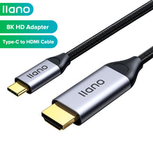Load image into Gallery viewer, 8K Type-C to HDMI 2.1 Converter Cable 2M 8K/60Hz 4K/120Hz 3D HD Cable USB Type C to HDMI Adapter Cable for PC Laptop TV Monitor