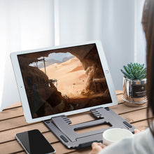 Load image into Gallery viewer, Portable Aluminum Alloy Laptop Cooling Stand Foldable 18°-25°6-angle Adjustable Computer Lifting Table