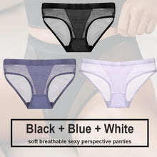 Load image into Gallery viewer, 3PCS/Set Women Panties Sexy Lingerie Seamless Female Underwear See-Through Underpants Woman Panties Briefs Girls Intimate Pantys