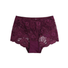 Load image into Gallery viewer, 10 Color Women Sexy Lace Panties Flowers Embroidery Underwear Mid Waist Butt Lift Seamless Briefs Plus Size Elasticity Panty
