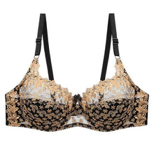 Load image into Gallery viewer, Women Lace Embroidery Sexy Transparent Women Underwear Bra Plus Size Brassiere Bralette Color Patchwork Bra