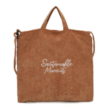 Load image into Gallery viewer, Women Corduroy Canvas Tote Ladies Casual Shoulder Bag Foldable Reusable Shopping Bags Beach Bag Female Cotton