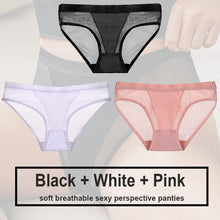 Load image into Gallery viewer, 3PCS/Set Women Panties Sexy Lingerie Seamless Female Underwear See-Through Underpants Woman Panties Briefs Girls Intimate Pantys