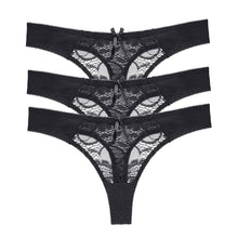 Load image into Gallery viewer, Julexy Lace Thongs S M L XL Panties for Women Solid Sexy Lace Underwear