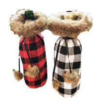 Load image into Gallery viewer, Christmas Decorations Wine Gift Box Fur Collar Bottle Cover Red Wine Bag Gift Bag Gift Bag Christmas Dining-Table Decoration
