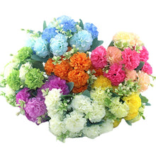 Load image into Gallery viewer, 15 flower head silk hydrangea artificial flower white wedding flowers small bouquet fake flower party DIY decoratio