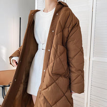 Load image into Gallery viewer, Winter Coat Long Women Stand-up Collar Oversized Parka Jacket