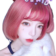 Load image into Gallery viewer, Wig Men's and Women's Collarbone Short Hair Bobo Korean Bobhaircut round Face Internet Celebrity Lolita Handsome White Full-Head Wig Style