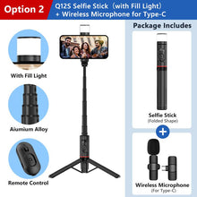 Load image into Gallery viewer, KEELEAD New Wireless Bluetooth Selfie Tripod Foldable Bracket Handheld Monopod With Fill Light