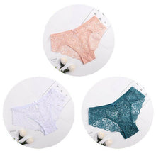 Load image into Gallery viewer, 3 Pack Women's Lace French Knickers Briefs Ladies Flora Sexy Underwear Panties