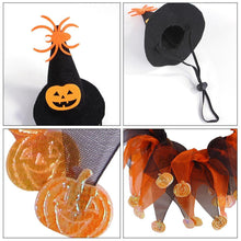Load image into Gallery viewer, Supplies Cosplay Pet Accessories Halloween Cat Collar Cat Costume Pet Hat Cat Pumpkin Hat