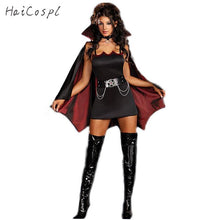 Load image into Gallery viewer, Halloween Vampire Cosplay Costumes Women Girl Bat Suit Fancy Carnival Easter Festival Party Disguise Dress Cloak