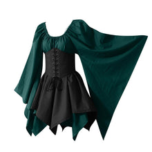 Load image into Gallery viewer, Cosplay Costumes Halloween Medieval Gothic Retro Long Sleeve Corset Dresses for Women