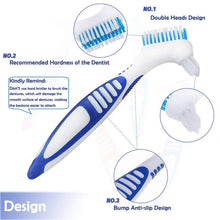 Load image into Gallery viewer, 4Pc Denture Teeth Toothbrush Easy Grip Handle Double Sided Toothbrushes