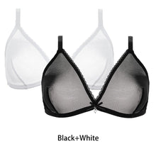 Load image into Gallery viewer, Varsbaby Women Sexy 2Pcs See-Through Plus Size Sexy Lingerie Bra