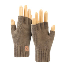 Load image into Gallery viewer, Half Finger Gloves Men and Women Keep Warm and Cold Protection in Winter Knitted Wool Wholesale Finger Leakage Gloves