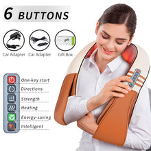Load image into Gallery viewer, U Shape Electrical Shiatsu Back Neck Shoulder Body Massager Infrared Heated Kneading Car/Home Massager