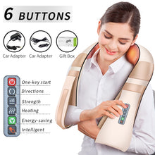 Load image into Gallery viewer, U Shape Electrical Shiatsu Back Neck Shoulder Body Massager Infrared Heated Kneading Car/Home Massager