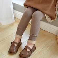 Load image into Gallery viewer, 0-13Y Autumn Winter Baby Girls Fleece Leggings Thick Warm Pants Children Knitted Skinny Trousers 3-15Years Toddler Kids Trousers
