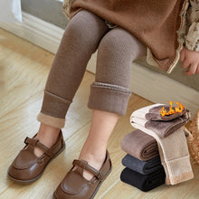 Load image into Gallery viewer, 0-13Y Autumn Winter Baby Girls Fleece Leggings Thick Warm Pants Children Knitted Skinny Trousers 3-15Years Toddler Kids Trousers
