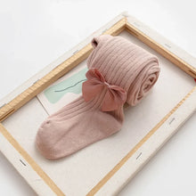 Load image into Gallery viewer, 0-8 Yrs Children Cotton Baby Girls Pantyhose Spring Autumn Winter Bowknot TightsKids Infant Knitted Collant Tights
