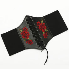 Load image into Gallery viewer, Exquisite Girl's Ultra-wide Elastic Girdle Embroidered Belt Flower Embroidered Waist Clothing Accessories
