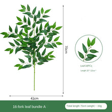 Load image into Gallery viewer, 5PCs Single Eucalyptus Tofu Pudding Banyan Leaves Artificial Green Plant Desktop Ornaments

