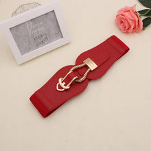Load image into Gallery viewer, Hook Patch Women Decorative Buckle Wide Girdle Fashion Style Elastic Elastic Dress Belt
