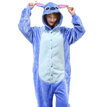 Load image into Gallery viewer, Unicorn Cat Onesies Adults Animal Stitch Totoro Onesie Women Men Couple Winter Pajamas Suit Sleepwear Costumes Homewear
