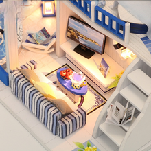 Load image into Gallery viewer, DIY Dollhouse Miniature with Furniture DIY Wooden Dollhouse Sound of the Sea

