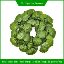 Load image into Gallery viewer, 3PCs Artificial Rattan Vines Artificial Green Leaf Grape Leaves Decorative Rattan
