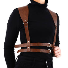 Load image into Gallery viewer, Fashion Punk Leather Harness Belt Strap Girdle Sexy Women Handmade Belt Decorative Shirt Dress Vest Harness Belt
