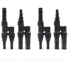 Load image into Gallery viewer, PV connector Y type parallel connection solar panel system waterprrof connector Branch Two pieces Solar Cell Connect Plug
