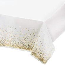 Load image into Gallery viewer, Tablecloth Decoration Supplies Bronzing Black Dots Disposable Table Cover Birthday Wedding Golden Gold Silver Banquet Tablecloth
