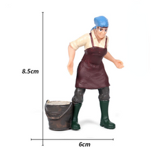 Load image into Gallery viewer, 1:25  Farm Human Figure Worker Farmer Action Figure PVC People Model Figurine Decor Accessories Toys for Children Gift
