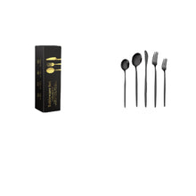 Load image into Gallery viewer, Stainless Steel Tableware Knife, Fork and Spoon 5-Piece Set Portuguese Western Food Knife, Fork and Spoon Tableware 20-Piece Set
