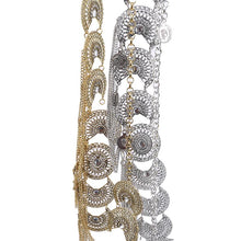 Load image into Gallery viewer, Belly Piercing Dance Belt Waist Sexy Metal Flower Crystal Coin Tassel Body Chain Jewelry
