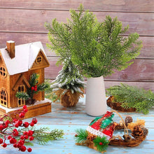 Load image into Gallery viewer, 3/5/10PCSChristmas Artificial Pine Needle Tree Branches Simulation Green Plants DIY Wreath Fake Pine Leaves New Year Party Decor

