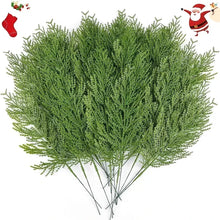 Load image into Gallery viewer, 5/10Pcs Pine Needle Branches Artificial Fake Plant Christmas Tree Sprig Garland Wreath Wedding Home Decorations DIY Bouquet Gift
