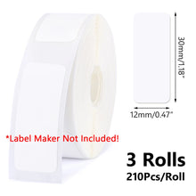 Load image into Gallery viewer, 1/3 Rolls For Niimbot D11 Label Sticker D110 D11 Label Paper Self-adhesive Labels Waterproof Labels For Niimbot D110 Printer
