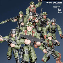 Load image into Gallery viewer, 1:36 Scale World War Soldiers Action Figures WW2 Army Specia Forces Mega Block Weapon Assemble Building Bricks Toy For Boys Gift
