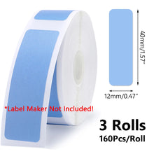 Load image into Gallery viewer, 1/3Rolls Niimbot D11 D110 Mini Label printer paper Printing Label Waterproof Anti-Oil Price Tape Scratch-Resistant Label Sticker
