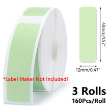 Load image into Gallery viewer, 1/3Rolls Niimbot D11 D110 Mini Label printer paper Printing Label Waterproof Anti-Oil Price Tape Scratch-Resistant Label Sticker
