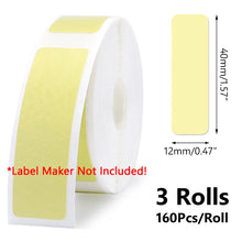 Load image into Gallery viewer, 1/3Rolls Niimbot D11 D110 Mini Label printer paper Printing Label Waterproof Anti-Oil Price Tape Scratch-Resistant Label Sticker
