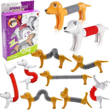 Load image into Gallery viewer, 4Pcs Novelty Spring Dog Pop Tubes Sensory Toy Stress Relieve Bellows Toys For Adult Kids Anti-stress Squeeze Toys Gifts
