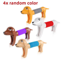 Load image into Gallery viewer, 4Pcs Novelty Spring Dog Pop Tubes Sensory Toy Stress Relieve Bellows Toys For Adult Kids Anti-stress Squeeze Toys Gifts
