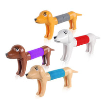 Load image into Gallery viewer, 4Pcs Novelty Spring Dog Pop Tubes Sensory Toy Stress Relieve Bellows Toys For Adult Kids Anti-stress Squeeze Toys Gifts
