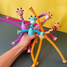 Load image into Gallery viewer, 2/4pcs Children's Suction Cup Toys Kids Giraffe Pop Tube Sensory Playing Early Education Stress Relief Squeeze Fidget Games
